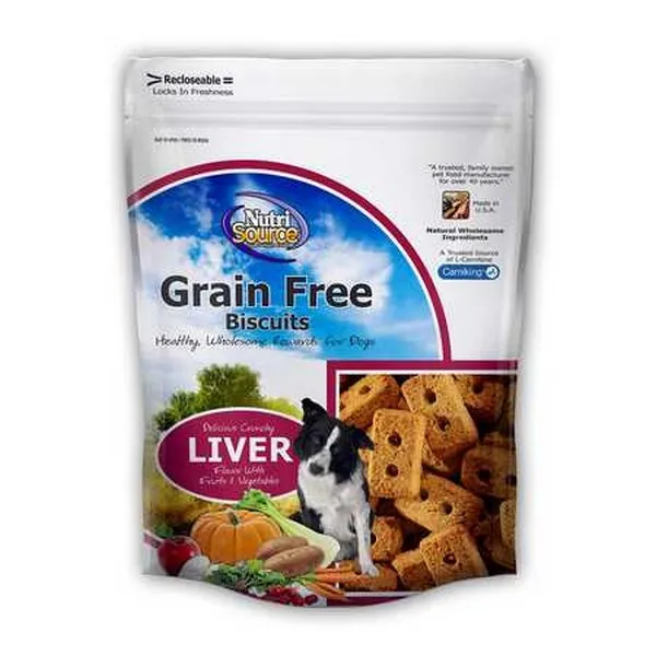 14 oz. Nutrisource Grain Free Liver Biscuit - Healing/First Aid